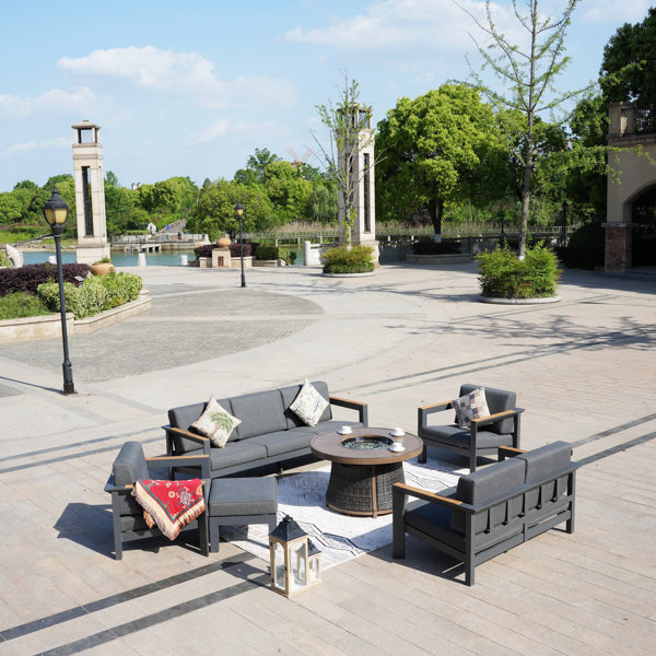 DirectWicker 8 Person Outdoor Seating Group with Cushions & Reviews